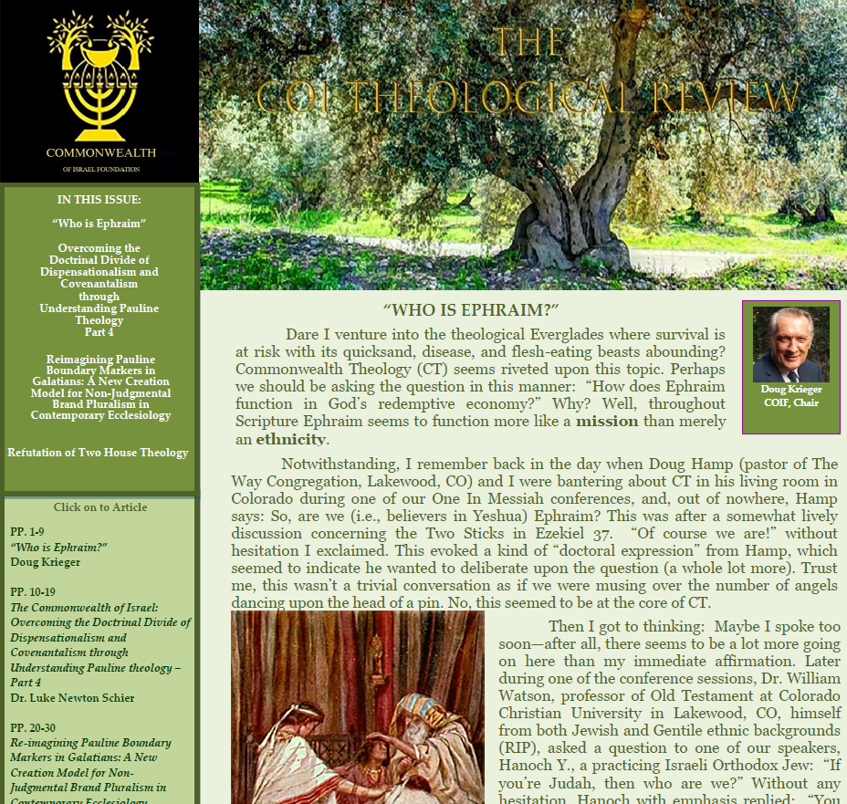The COI Theological Review Spring 2026 Vol. 4 Issue 1